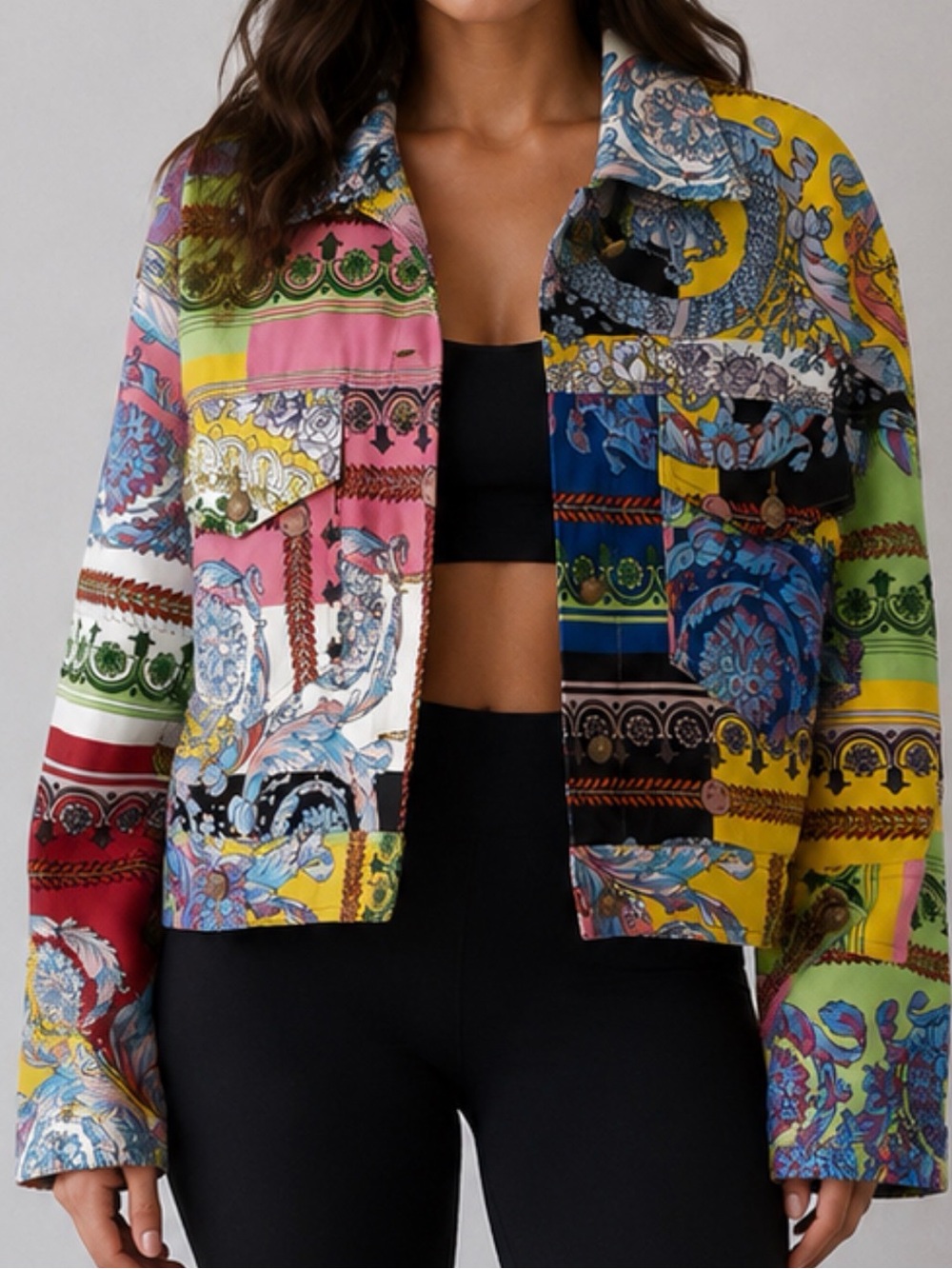 Mixed-Print Multicolor Women's Jacket